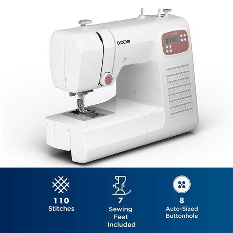 Features 50 built-in stitches and 5 auto-size buttonholes. . Brother ce1150